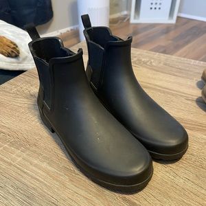 hunter boots matte blk 7